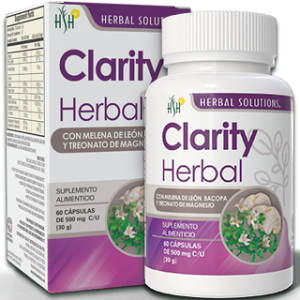 CLARITY HERBAL FRASCO 60 CAPS 500 MG C/U