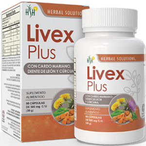LIVEX PLUS FRASCO 60 CAPS 500 MG C/U